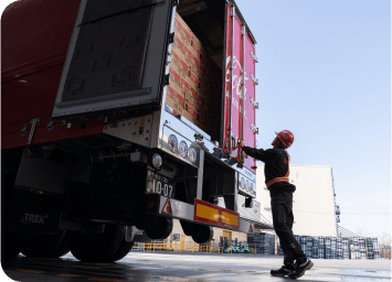 Worker at truck